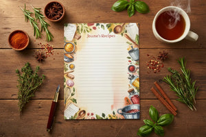 Personalized Recipe Notepad - Vintage Magnetic Pad - Dipaliz - Notepads