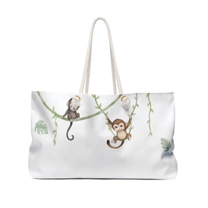 Bags - Personalized Safari Weekender Bag - Custom Jungle Animals Travel - Dipaliz 24’’ × 13’’