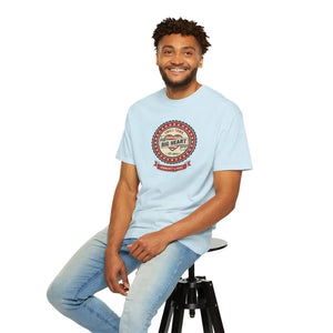 Personalized Year Big Heart Vintage Seal T-shirt - Small Town Community Pride Tee - T-shirts - m