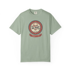Personalized Year Big Heart Vintage Seal T-shirt - Small Town Community Pride Tee - T-shirts - m