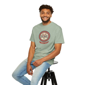Personalized Year Big Heart Vintage Seal T-shirt - Small Town Community Pride Tee - T-shirts - m