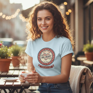 Personalized Year Big Heart Vintage Seal T-shirt - Small Town Community Pride Tee - T-shirt