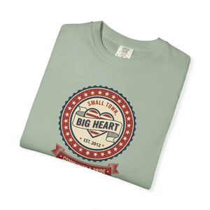 Personalized Year Big Heart Vintage Seal T-shirt - Small Town Community Pride Tee - T-shirts - m