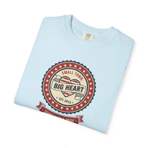 Personalized Year Big Heart Vintage Seal T-shirt - Small Town Community Pride Tee - T-shirts - m
