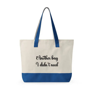 Bags - Zippered Canvas Tote - Personalized Cotton Shopper - Dipaliz
