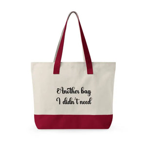 Bags - Zippered Canvas Tote - Personalized Cotton Shopper - Dipaliz