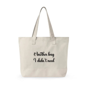 Bags - Zippered Canvas Tote - Personalized Cotton Shopper - Dipaliz