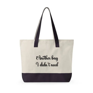 Bags - Zippered Canvas Tote - Personalized Cotton Shopper - Dipaliz