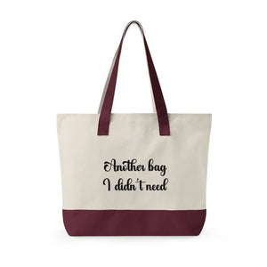 Bags - Zippered Canvas Tote - Personalized Cotton Shopper - Dipaliz
