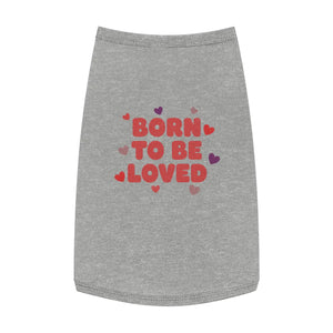 Soft Pet Tank - Loved Heart Print Rib Knit - Dipaliz - Shirts