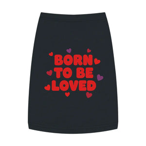 Soft Pet Tank - Loved Heart Print Rib Knit - Dipaliz - Shirts