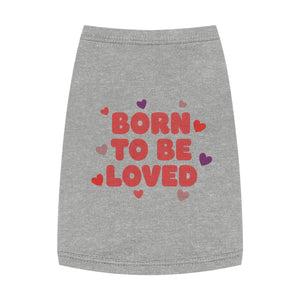 Soft Pet Tank - Loved Heart Print Rib Knit - Dipaliz - Shirts