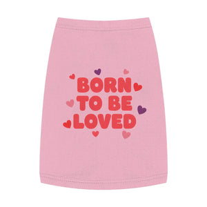Soft Pet Tank - Loved Heart Print Rib Knit - Dipaliz - Shirts