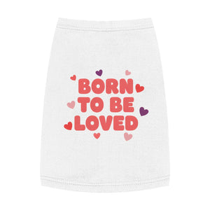 Soft Pet Tank - Loved Heart Print Rib Knit - Dipaliz - Shirts