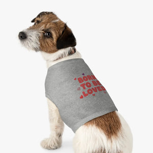 Soft Pet Tank - Loved Heart Print Rib Knit - Dipaliz - Shirts