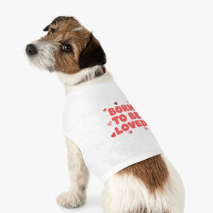 Soft Pet Tank - Loved Heart Print Rib Knit - Dipaliz - Shirts