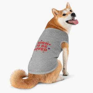 Soft Pet Tank - Loved Heart Print Rib Knit - Dipaliz - Shirts