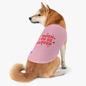 Soft Pet Tank - Loved Heart Print Rib Knit - Dipaliz - Shirts