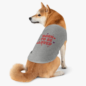 Soft Pet Tank - Loved Heart Print Rib Knit - Dipaliz - Shirts