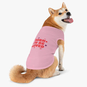 Soft Pet Tank - Loved Heart Print Rib Knit - Dipaliz - Shirts