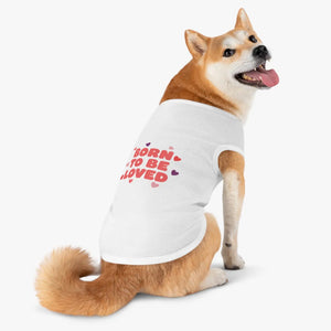 Soft Pet Tank - Loved Heart Print Rib Knit - Dipaliz - Shirts