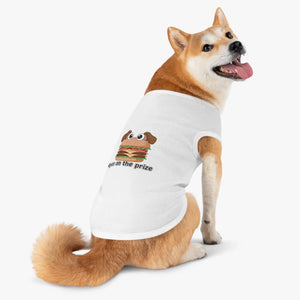 Soft Pet Tank Top Prize Burger Dog Graphic - Dipaliz - Xl / White - Pets
