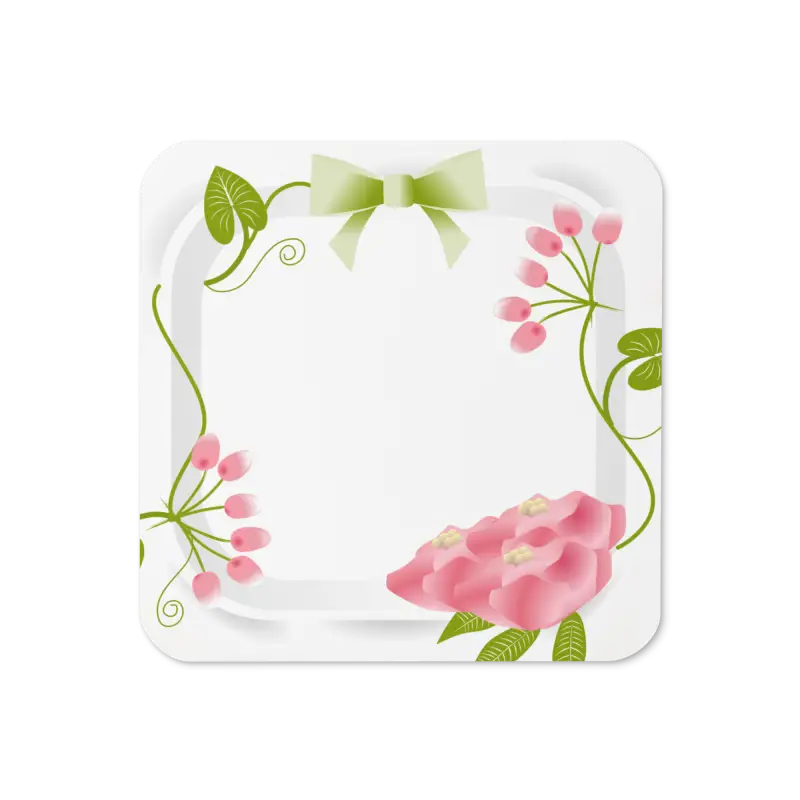 Petal Power: Dipaliz Pink Flowers Heat-resistant Coaster - Kitchen And Dining