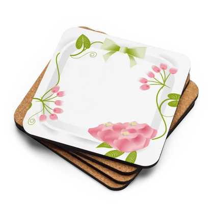 Petal Power: Dipaliz Pink Flowers Heat-resistant Coaster - Kitchen And Dining