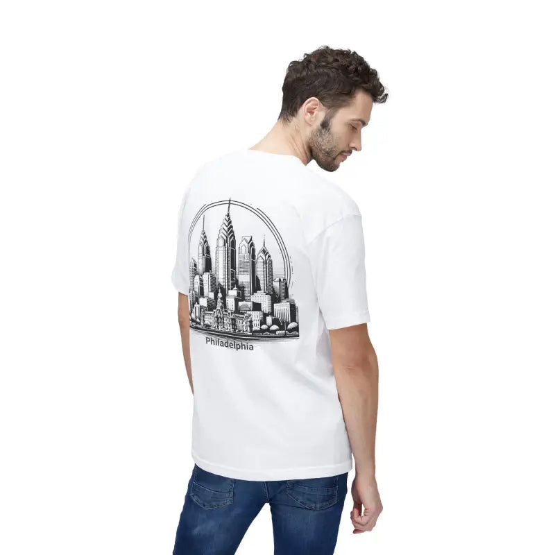 Philly Skyline Style Tee - Made in Usa - T-shirt