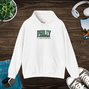 Philly Basketball Broken-heart Fan Hoodie | Hometown Pride Rivalry Humor - s / White