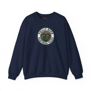 Philly Born Heartbreak Trained Sweatshirt | City Basketball Rivalry Humor - Navy / s
