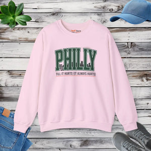 Philly Till it Hurts Sweatshirt | City Basketball Hometown Pride - Light Pink / s