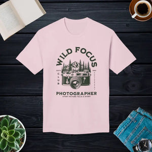 Photographer T-shirt Camera Lover Spotlight Style - Dipaliz - Pink / s - T-shirts
