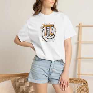 Pi Symbol Graphic T-shirt, Vintage Math Pie Design - T-shirts - m