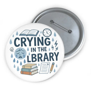 Book Lover Gift Library Humor Pin Teacher Badge by Dipaliz - 3’’ - Pinback Buttons
