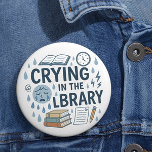 Witty Library Humor Pin - Book Lover Gift Metal - Dipaliz - Pinback Buttons