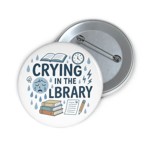 Witty Library Humor Pin - Book Lover Gift Metal - Dipaliz - Pinback Buttons