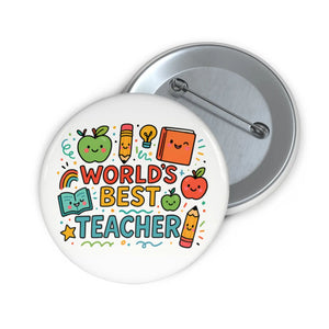 Vibrant Teacher Appreciation Pins - Fun Gifts - Dipaliz - Pinback Buttons
