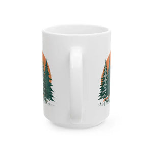 Pine Forest Ceramic Mug - Cozy Nature Design - Dipaliz - Mugs