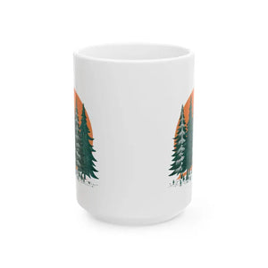 Pine Forest Ceramic Mug - Cozy Nature Design - Dipaliz - Mugs