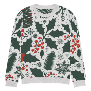 Cozy Knitted Crew Neck - Pine Leaves Christmas - Dipaliz - Sweaters - s