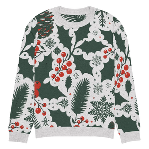 Cozy Knitted Crew Neck - Pine Leaves Christmas - Dipaliz - Sweaters - s