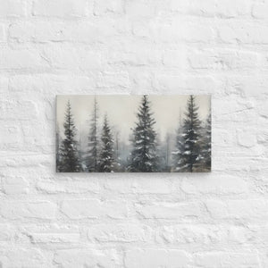 Serene Pine Trees Canvas Wall Art – Winter Elegance - Dipaliz - Paintings