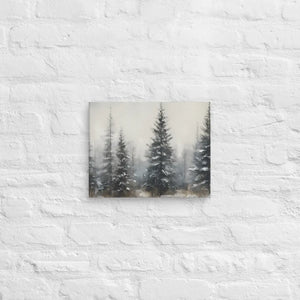 Serene Pine Trees Canvas Wall Art – Winter Elegance - Dipaliz - Paintings