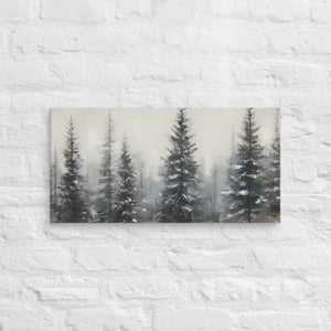 Serene Pine Trees Canvas Wall Art – Winter Elegance - Dipaliz - Paintings