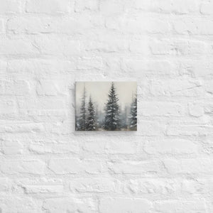 Serene Pine Trees Canvas Wall Art – Winter Elegance - Dipaliz - Paintings