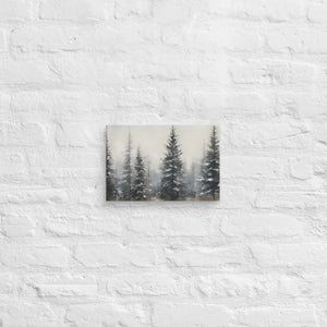 Serene Pine Trees Canvas Wall Art – Winter Elegance - Dipaliz - Paintings