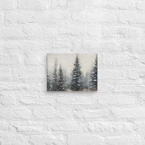 Serene Pine Trees Canvas Wall Art – Winter Elegance - Dipaliz - Paintings
