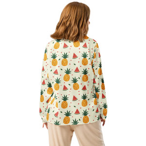 Tropical Long Sleeve Pajama - Silky Comfort - Dipaliz - Clothing Tops - s