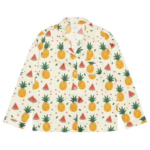 Tropical Long Sleeve Pajama - Silky Comfort - Dipaliz - Clothing Tops - s